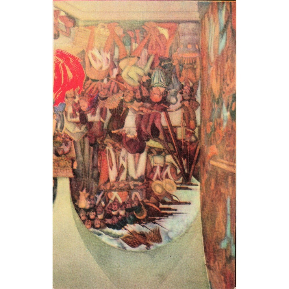 Vintage Diego Rivera Mural Art Postcard Ediciones FEMA Mexico Tarjeta Postal - Picture 1 of 2